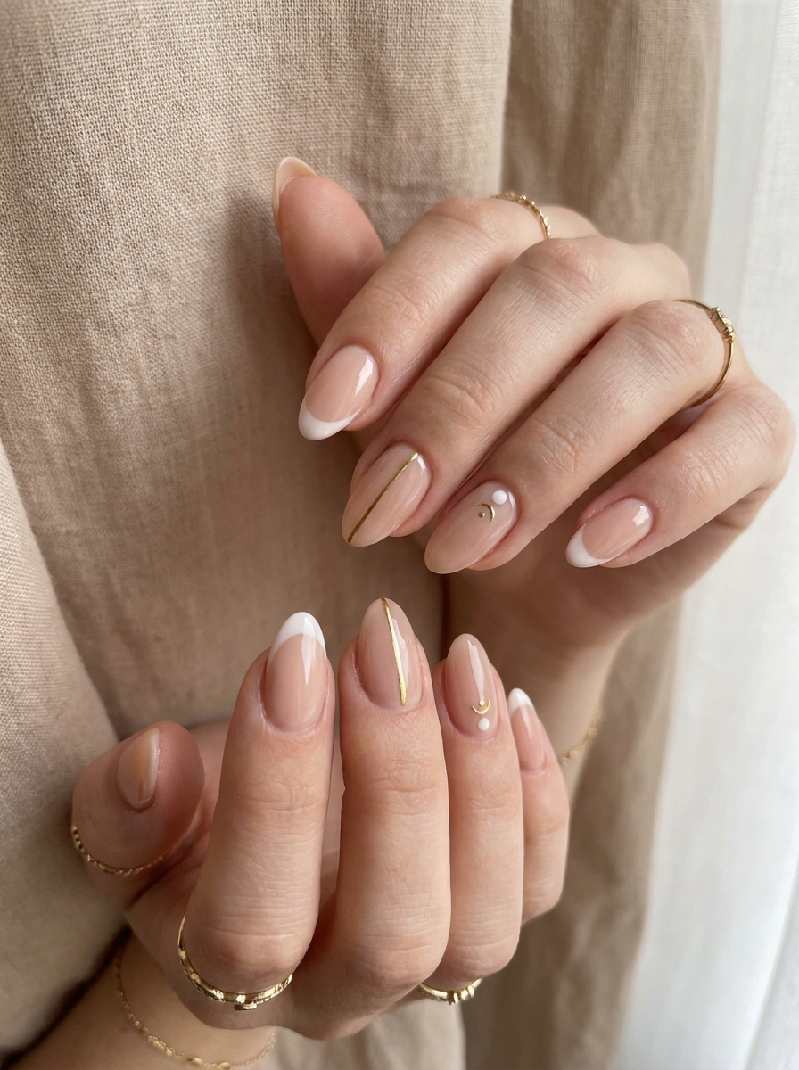 Elegant Negative-Space Nails